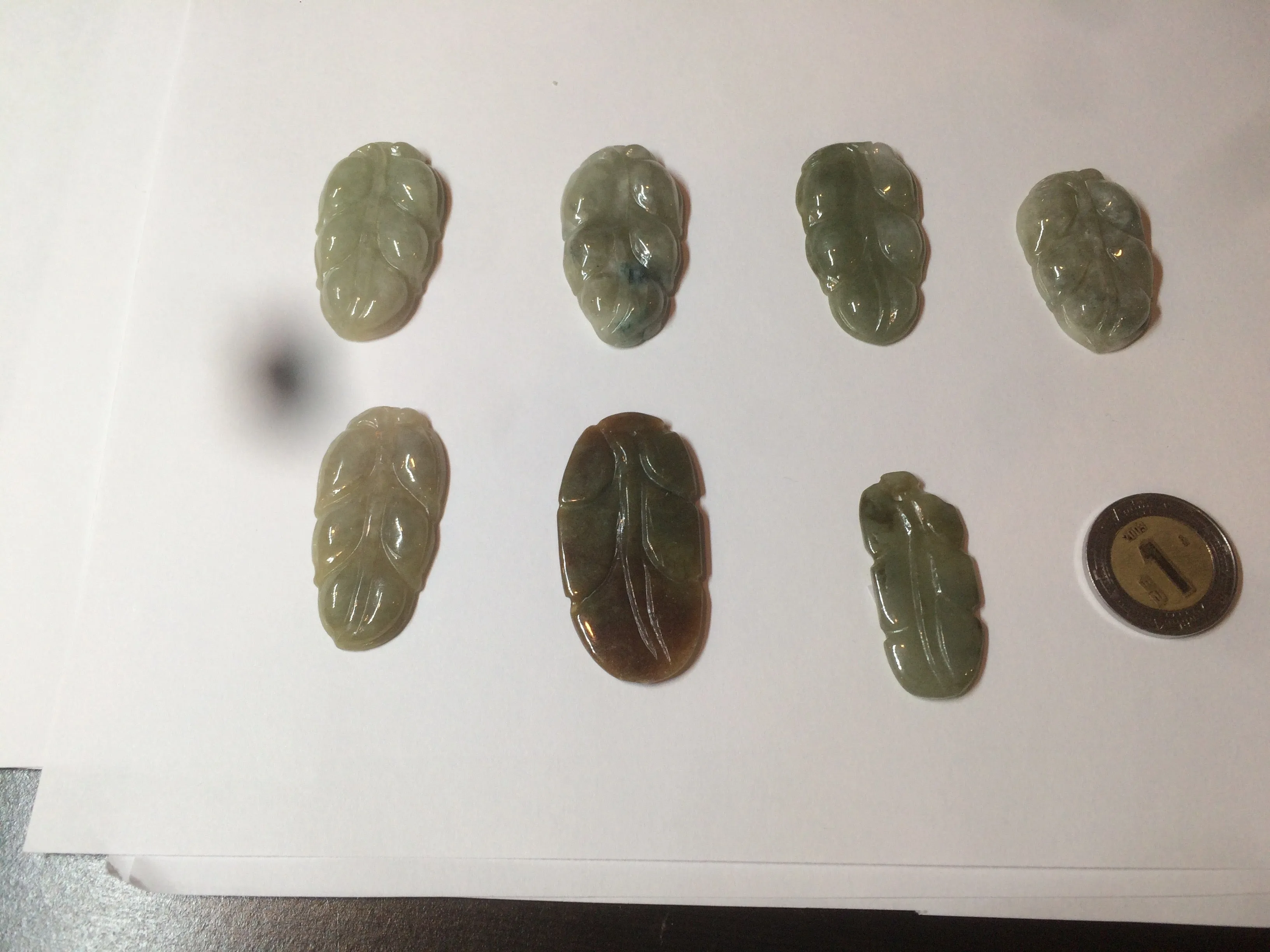 100% natural type A yellow/purple jadeite jade leaf pendant necklace group AZ99