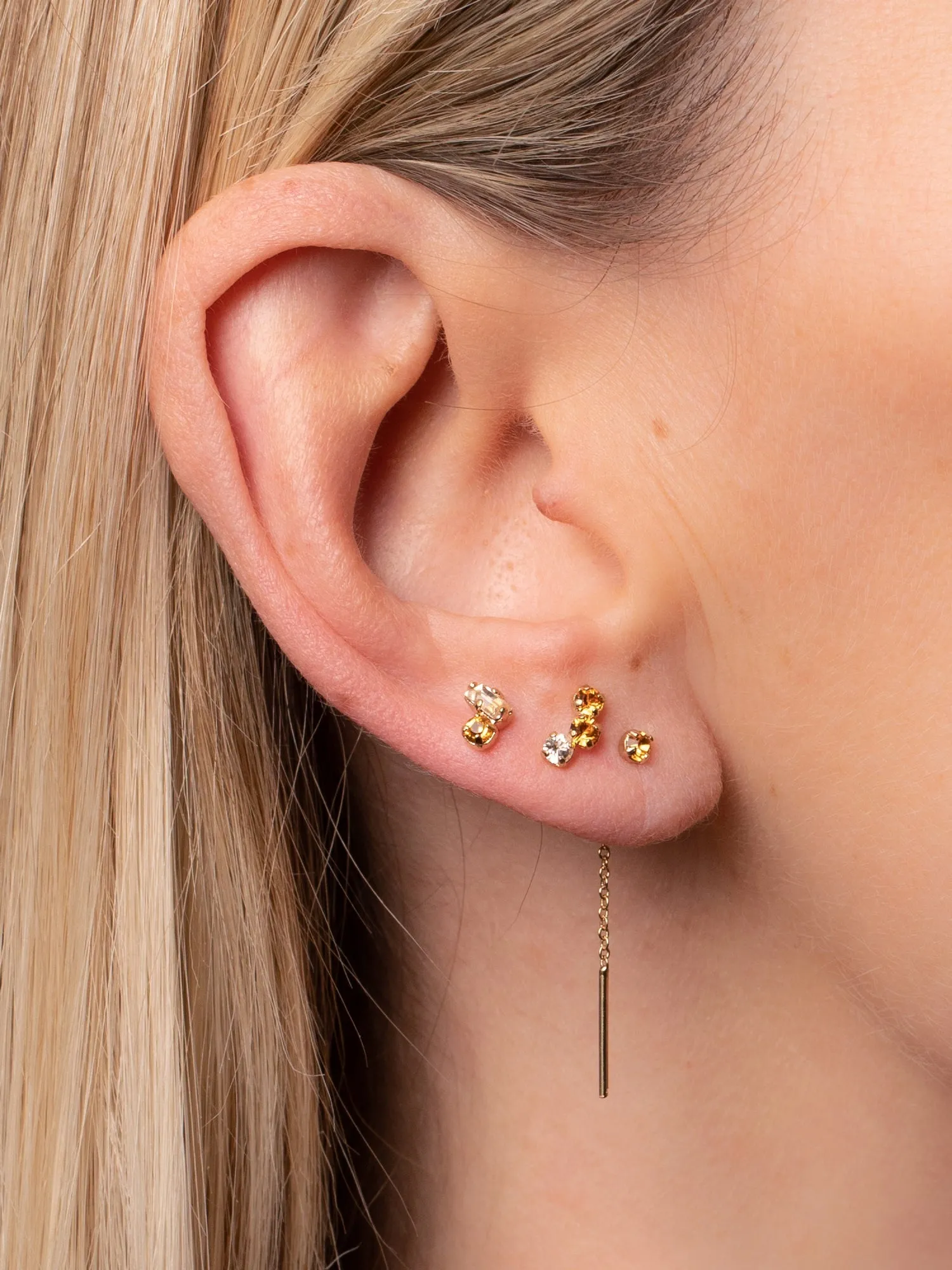 Adam Earrings Topaz Orange