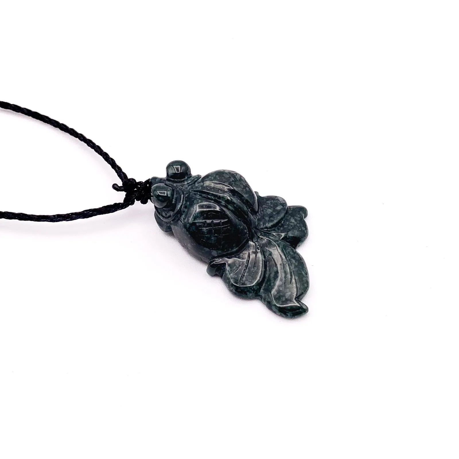 Certified Green Natural Type A Jade Jadeite Carved Gold Fish Pendant