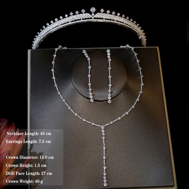 Delightful High Quality Cubic Zirconia Tiara and Jewelry Sets for Any Special Occasion