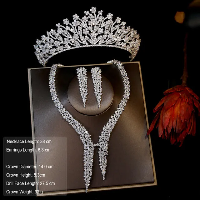 Delightful High Quality Cubic Zirconia Tiara and Jewelry Sets for Any Special Occasion