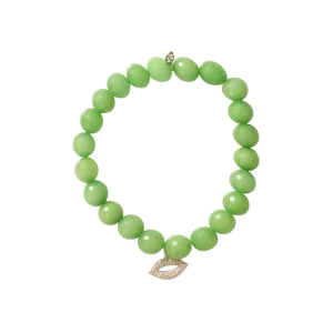 Diamond Lips Beaded Bracelet