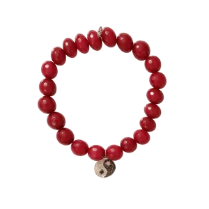 Diamond Yin Yang Beaded Bracelet