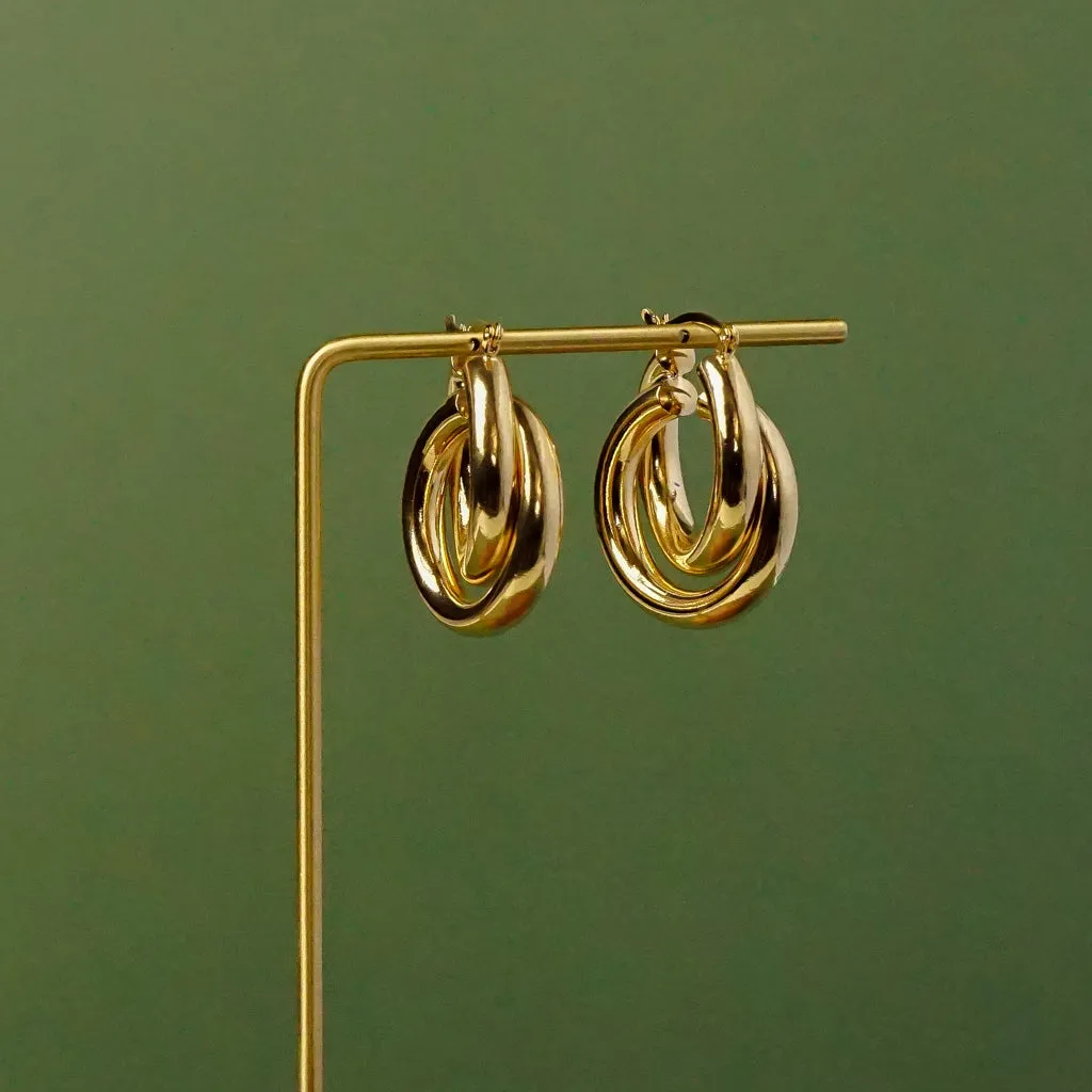 Double Twisted Hoop Earrings
