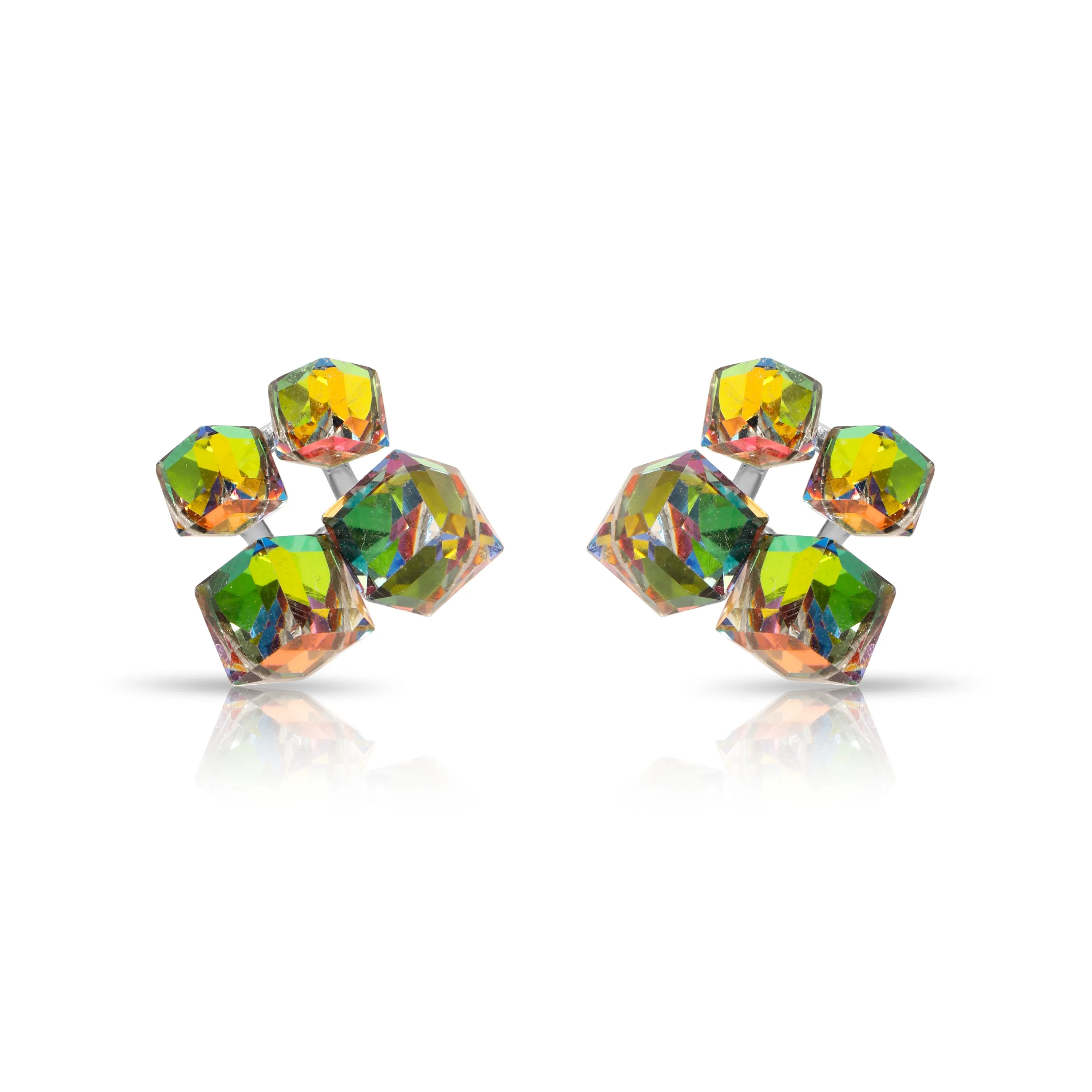 Emerald Stone Ranbow Earrings