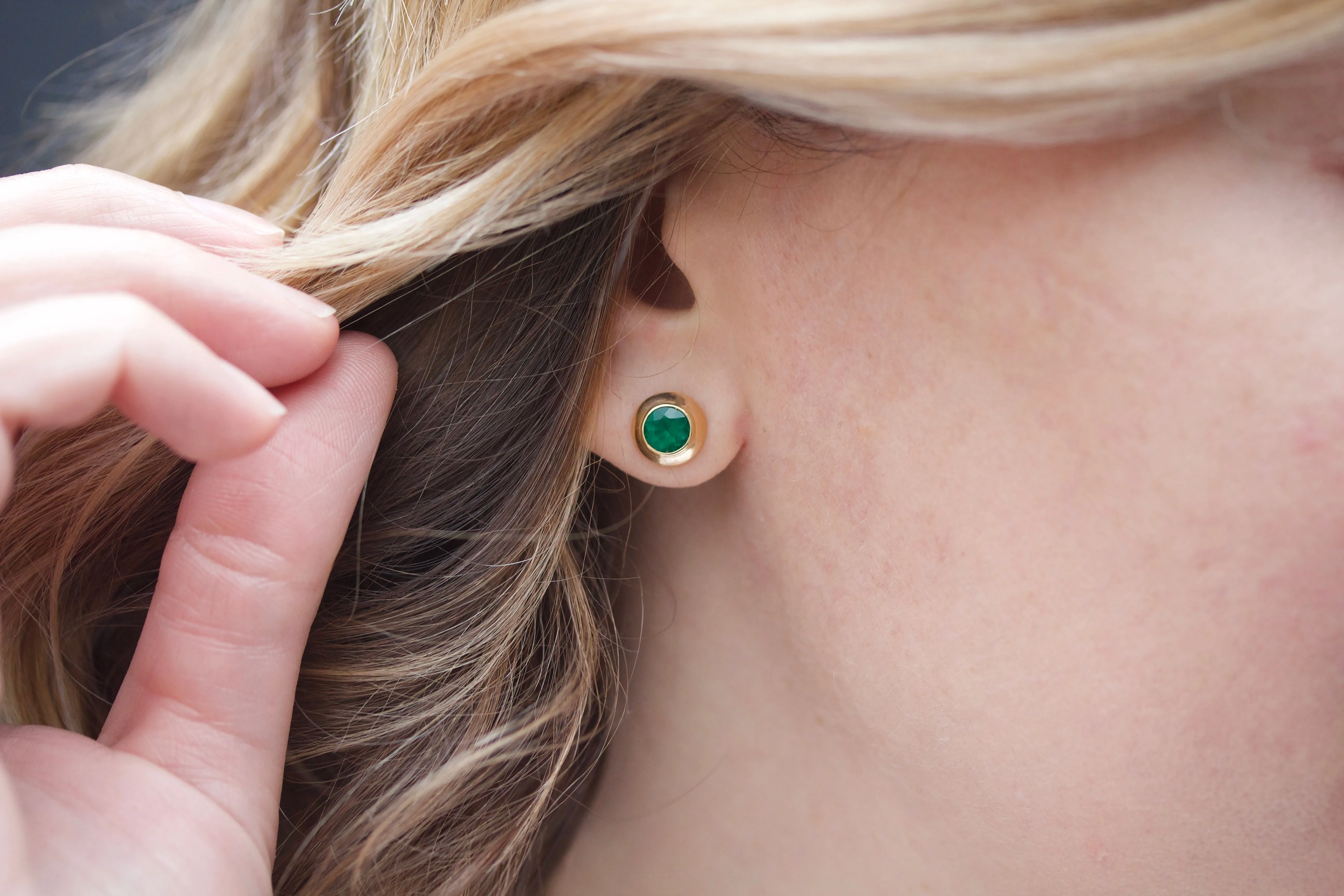 Emerald Stud Earrings