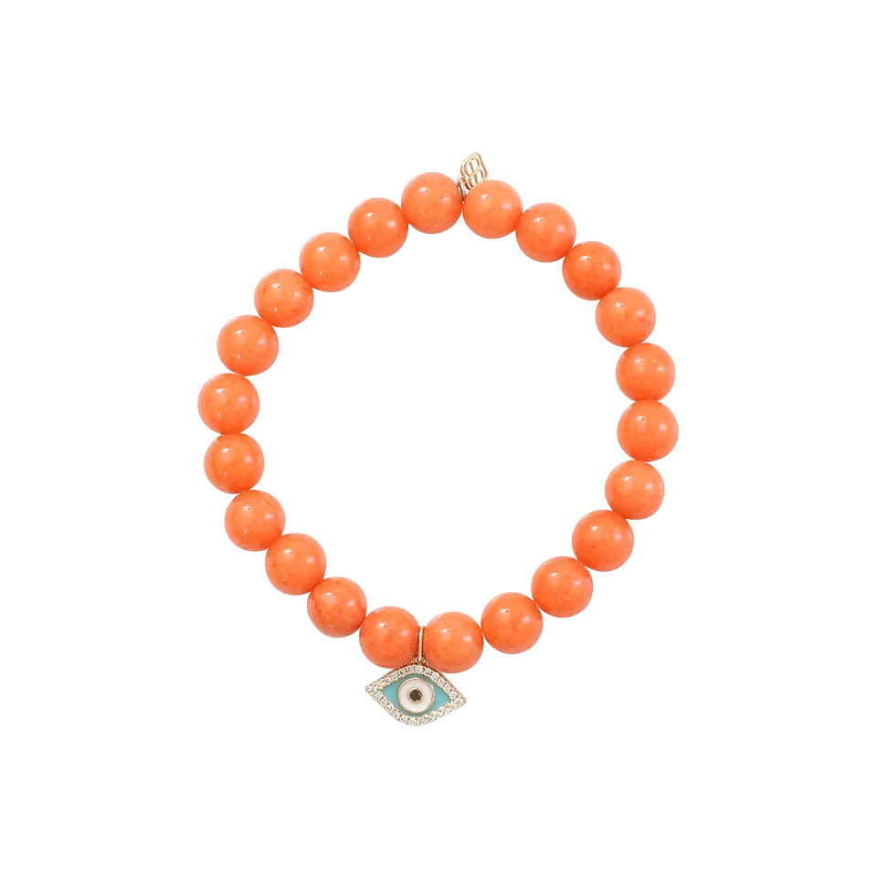 Enamel Evil Eye Beaded Bracelet