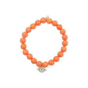 Enamel Evil Eye Beaded Bracelet