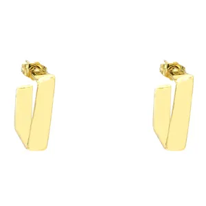 Gold Square Hoop Earrings