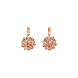 Large Rosette Leverback Earrings in "Chai" *Custom*
