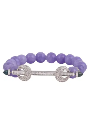 Lavender Jade Diamond Bracelet