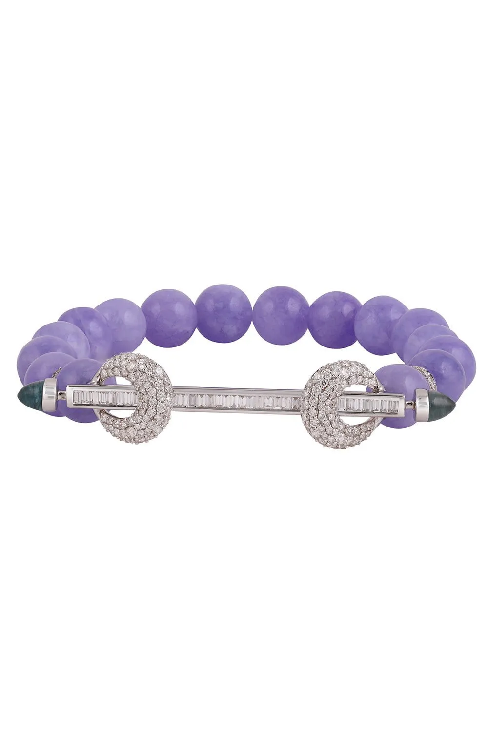 Lavender Jade Diamond Bracelet