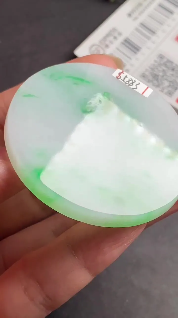 Natural Jade Rough Jadeite Raw (35g,5.0x5.0x0.5cm)-S5883