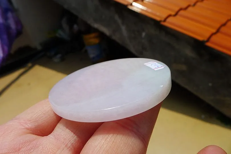 Natural Jade Rough Jadeite Raw (42g,5.4X5.4X0.5cm)