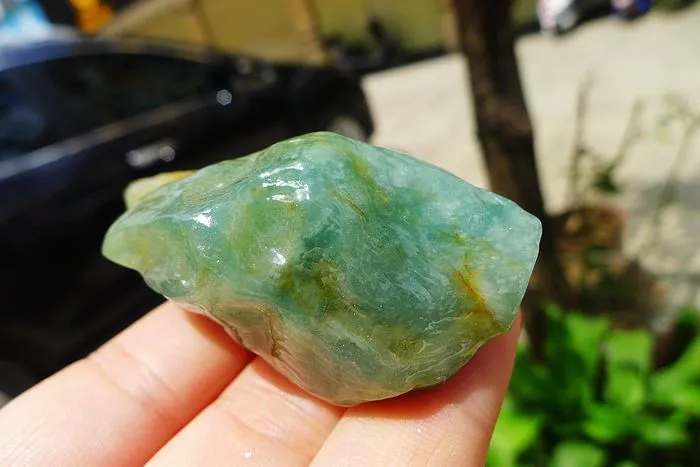 Natural Jade Rough Jadeite Raw (56g,5.7X2.4X2.3cm)