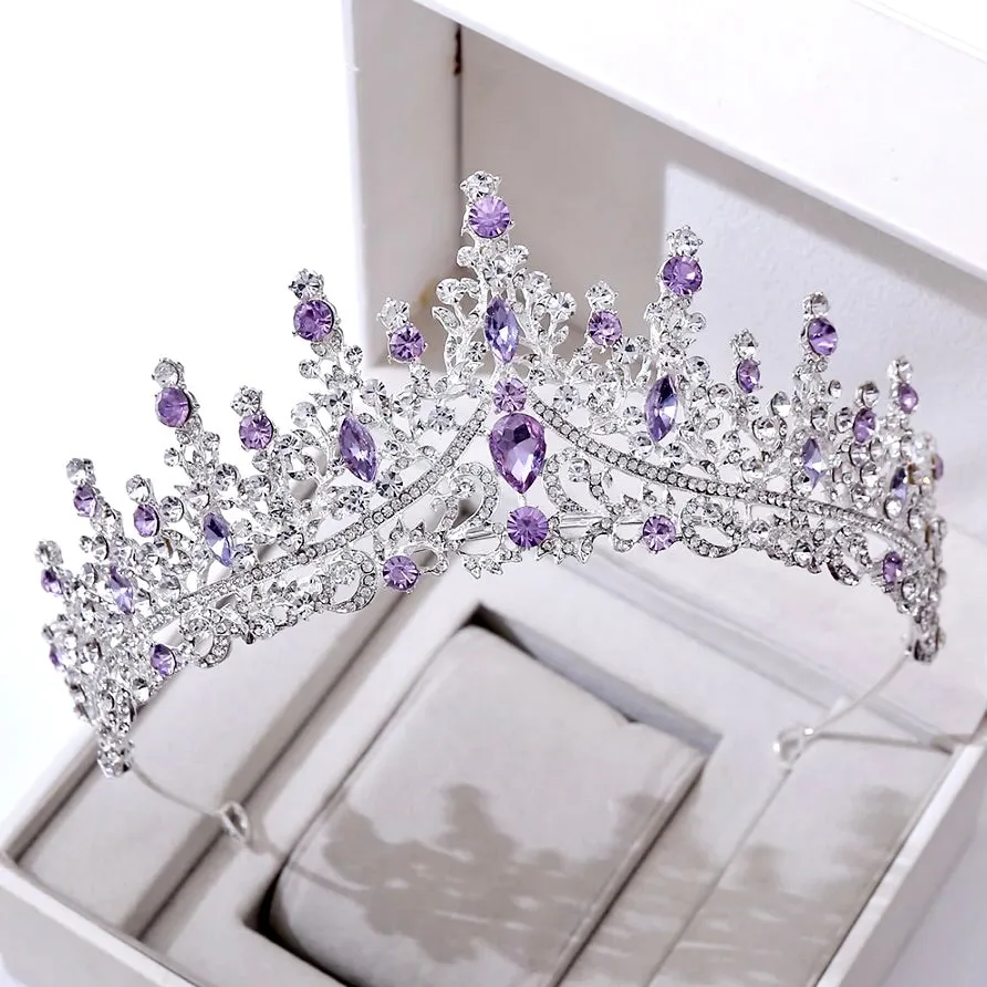 "Rosamund" - Purple Baroque Bridal Tiara