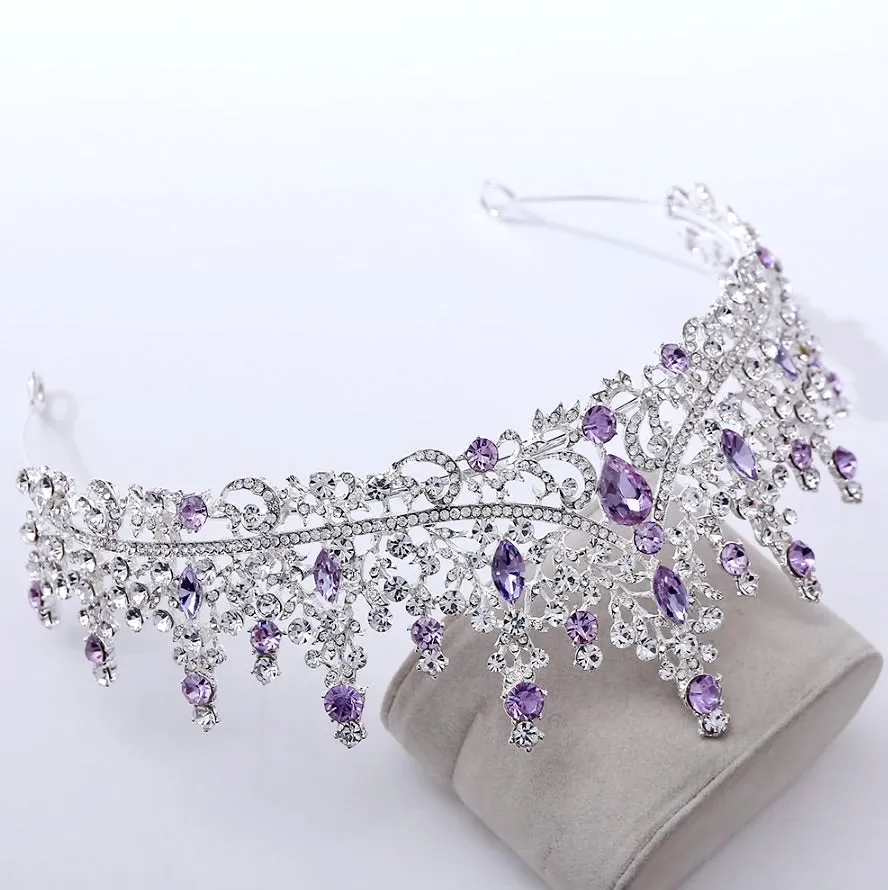 "Rosamund" - Purple Baroque Bridal Tiara