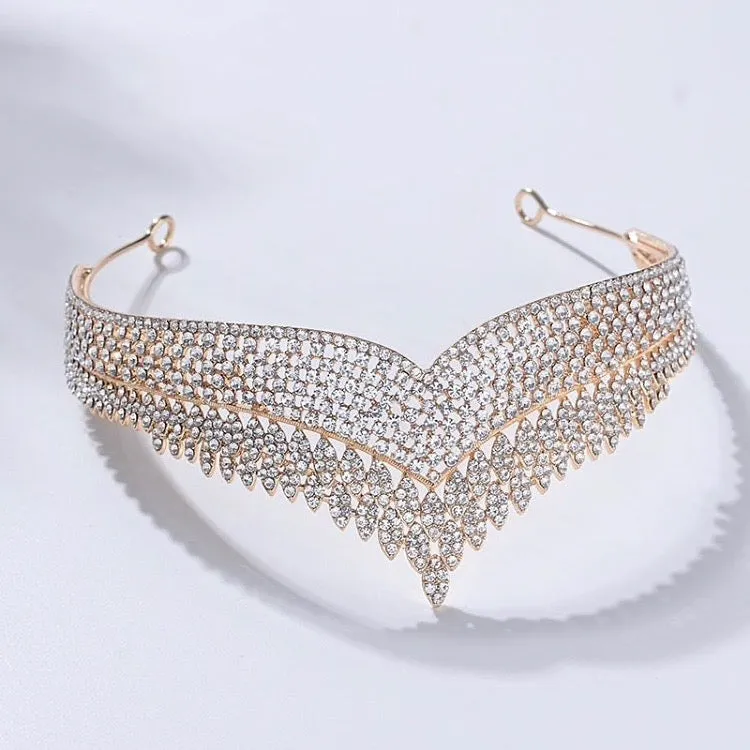 "Tangier" - Crystal Bridal Tiara - Available in Gold and Silver
