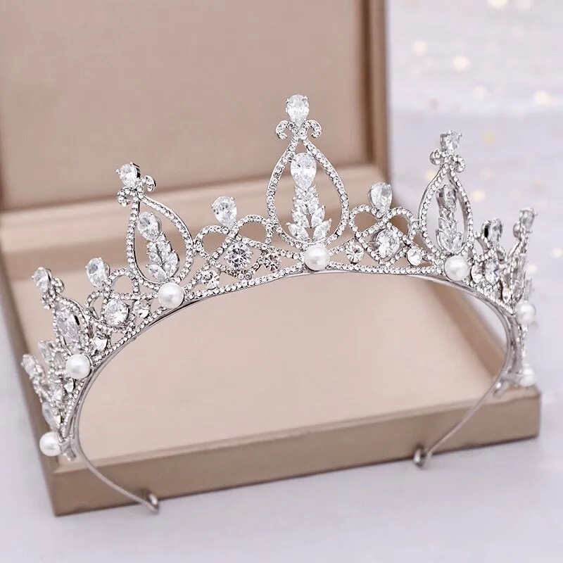 "Wren" - Wedding Pearl and Rhinestone Tiara