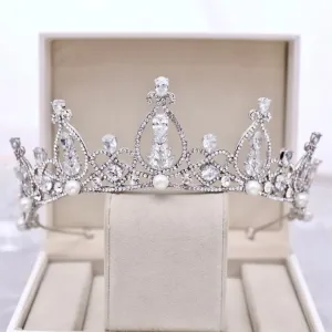 "Wren" - Wedding Pearl and Rhinestone Tiara