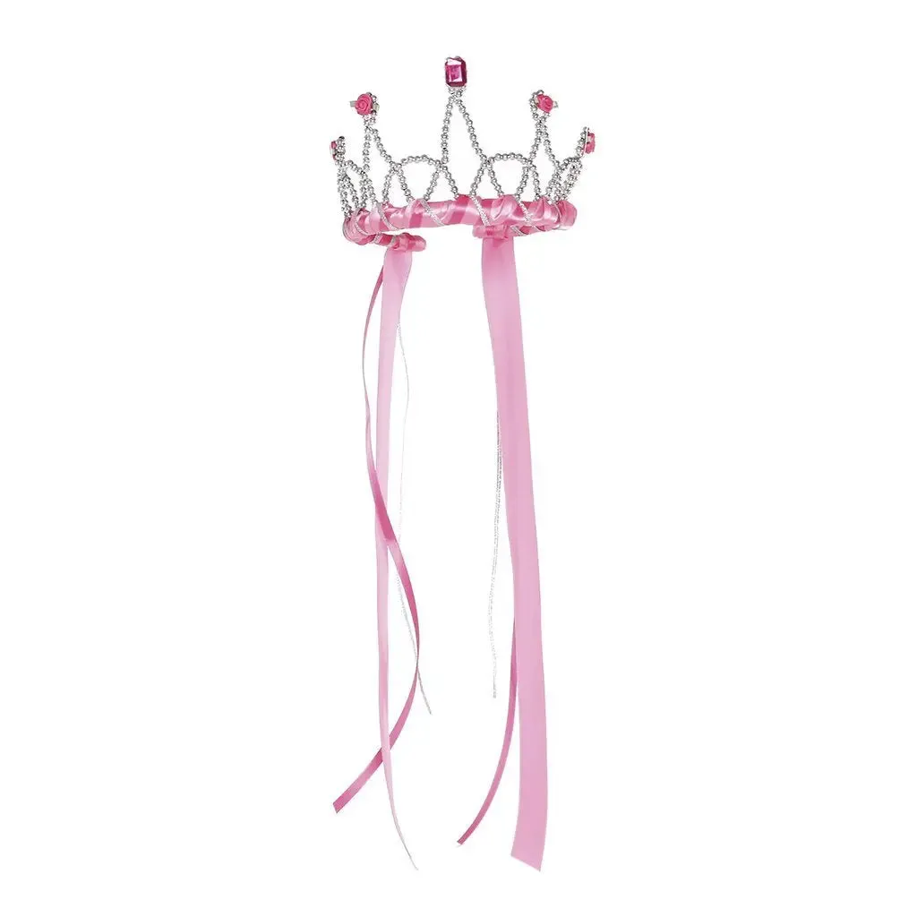 Ribbon Tiara Dark Pink