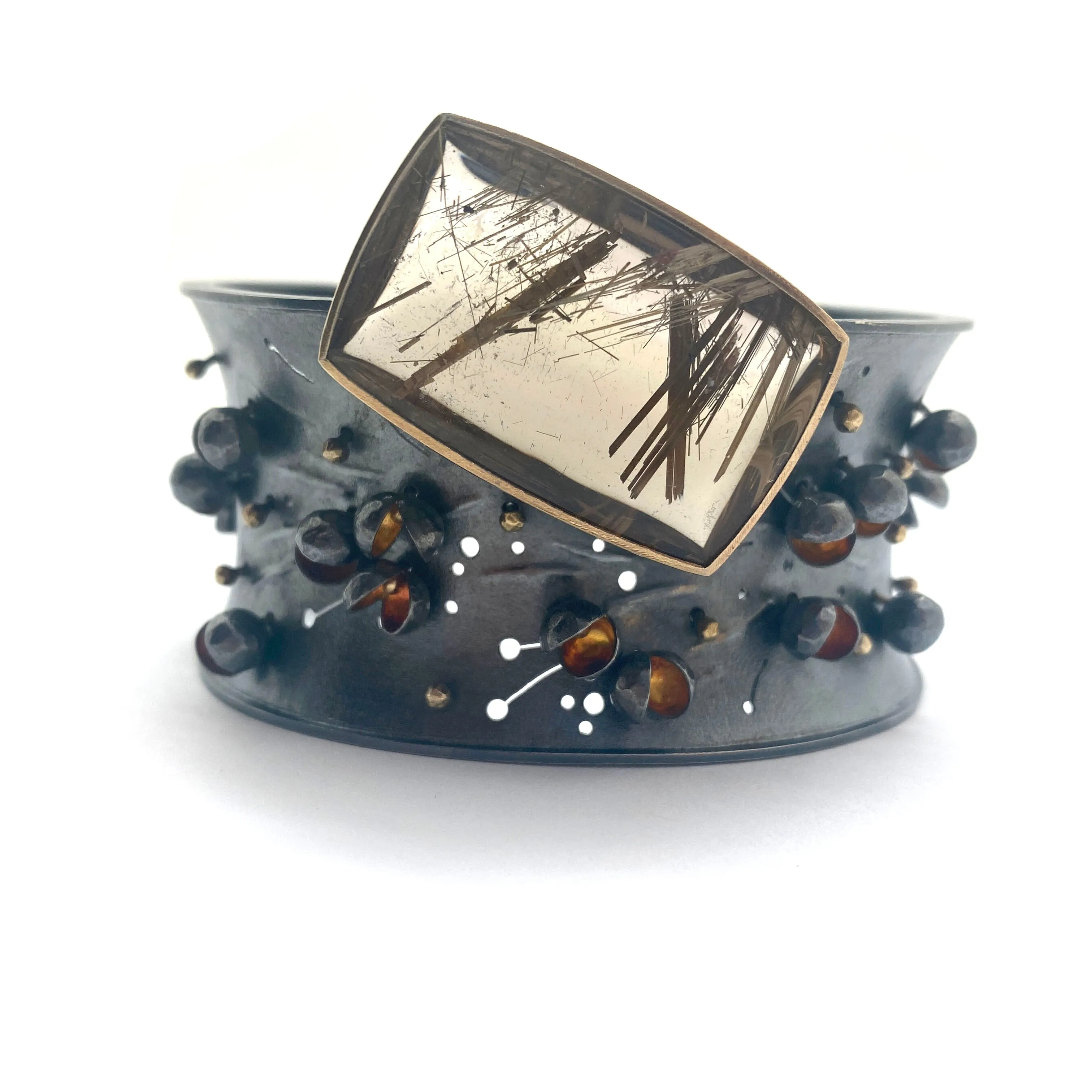 Rutilated Quartz Cuff Bracelet