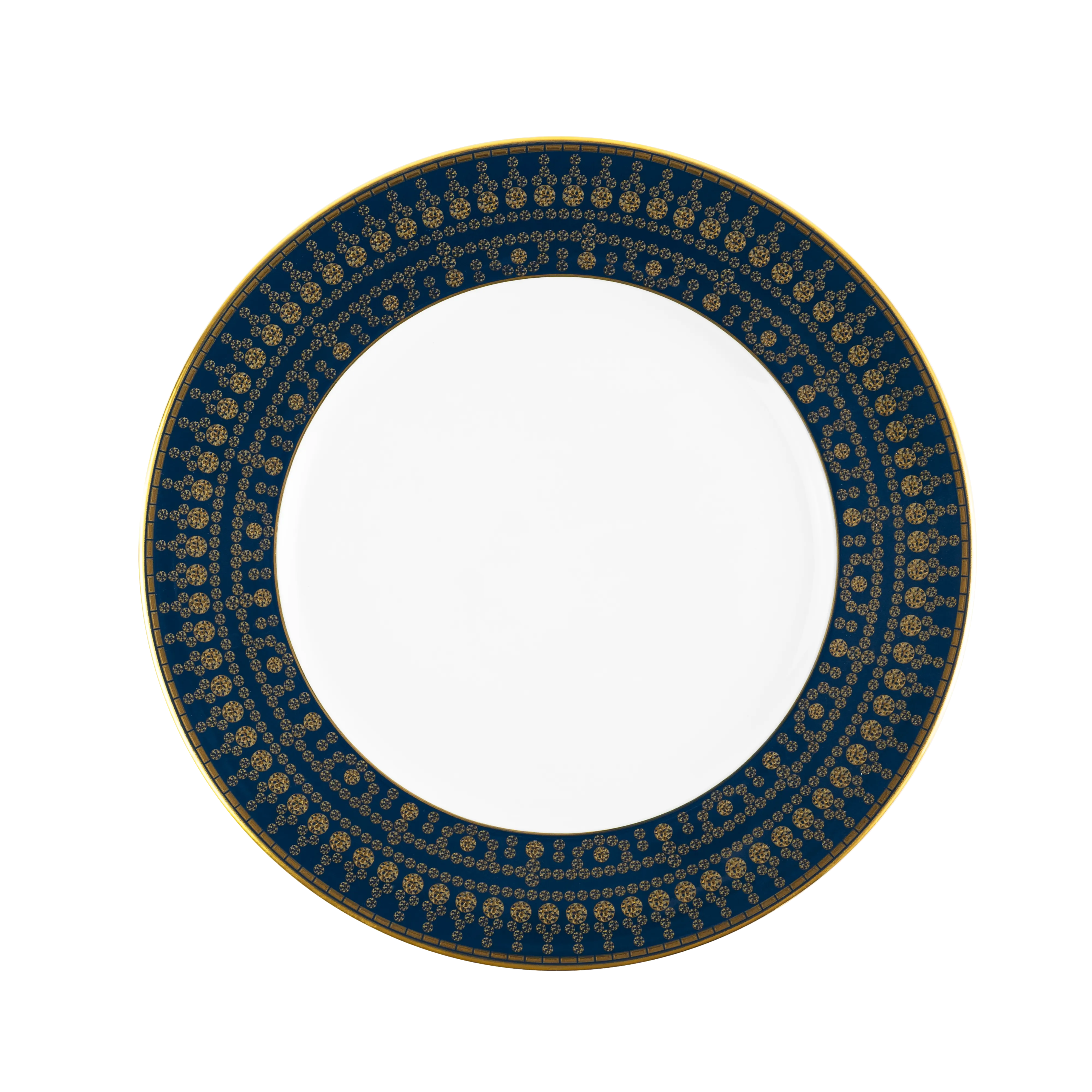 Set of 2 Dessert Plates Tiara prussian blue gold