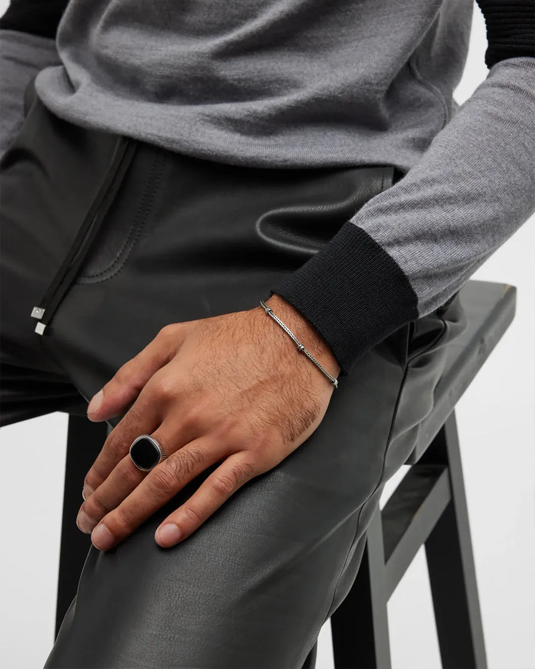 Sterling Silver Herringbone Bracelet