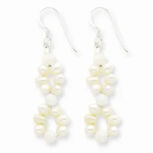 Sterling Silver White /Freshwater Cultured Pearl Earrings
