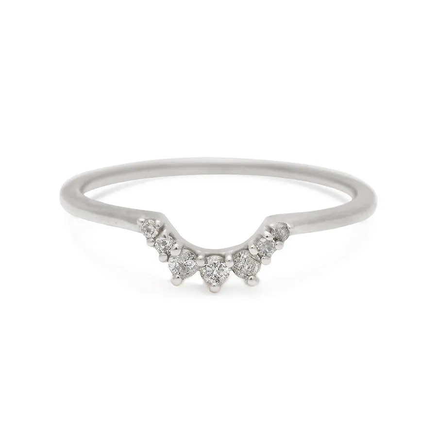 Tiara Band - 14k Gold & Grey Diamonds
