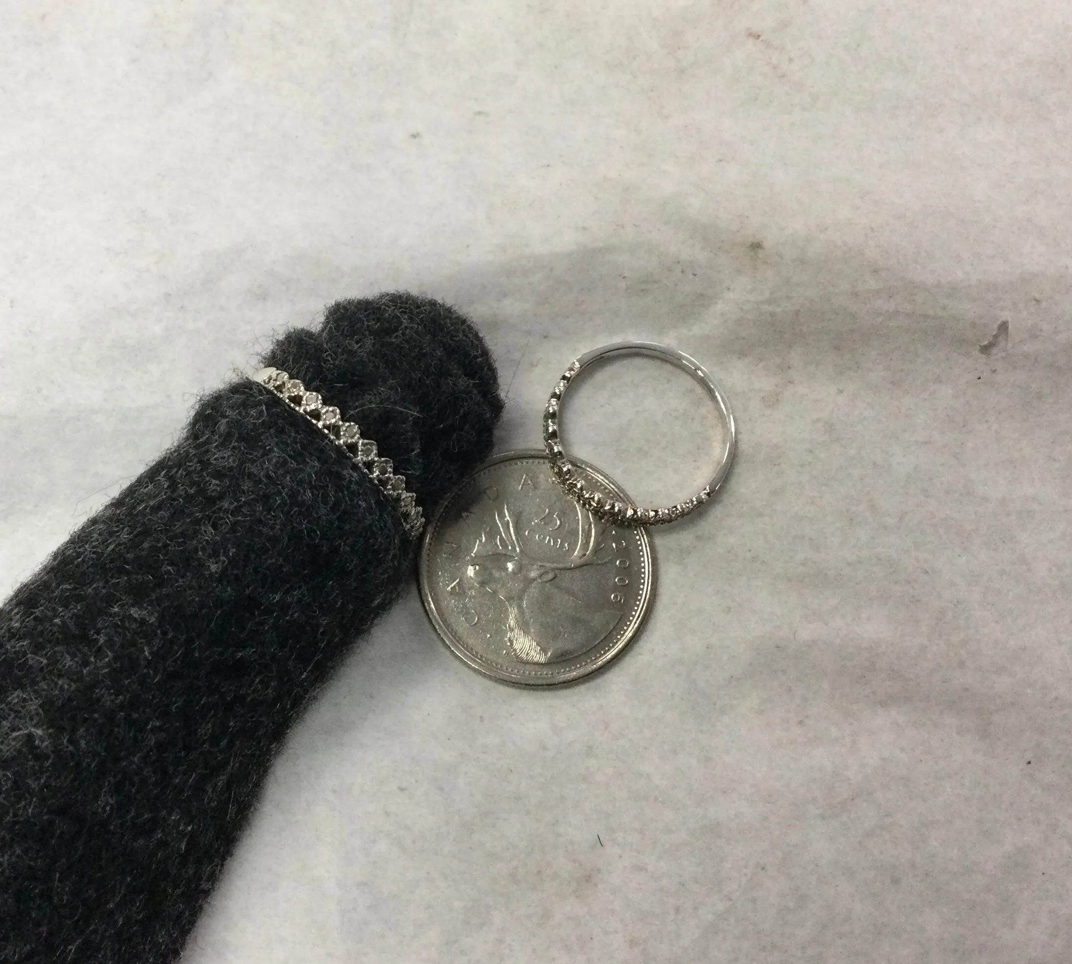 Tiara style silver band